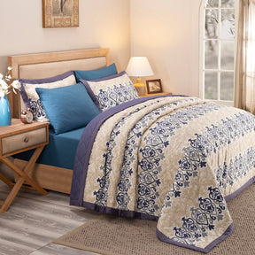 Nouveau Tradition Kaleen Global Light Weight Extreme Winter Quilt Blue