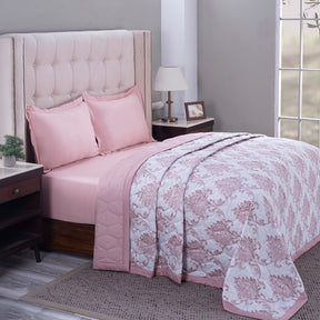 PBS Nomad Scuplt Pietra Pink Summer AC Quilt/Quilted Bed Cover/Comforter
