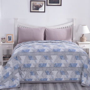 PBS Nomad Scuplt Maximus Summer AC Quilt/Quilted Bed Cover/Comforter Blue