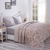 PBS Nomad Scuplt Orlean Summer AC Quilt/Quilted Bed Cover/Comforter Neutral