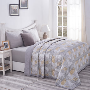 PBS Nomad Scuplt Maximus 6PC Quilt/Quilted Bed Cover Set Neutral