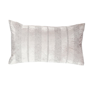 Exotic Heritage Ctity Stripes Embroidered Medium Grey Cushion Cover