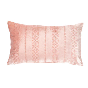 Exotic Heritage Ctity Stripes Embroidered Peach Cushion Cover