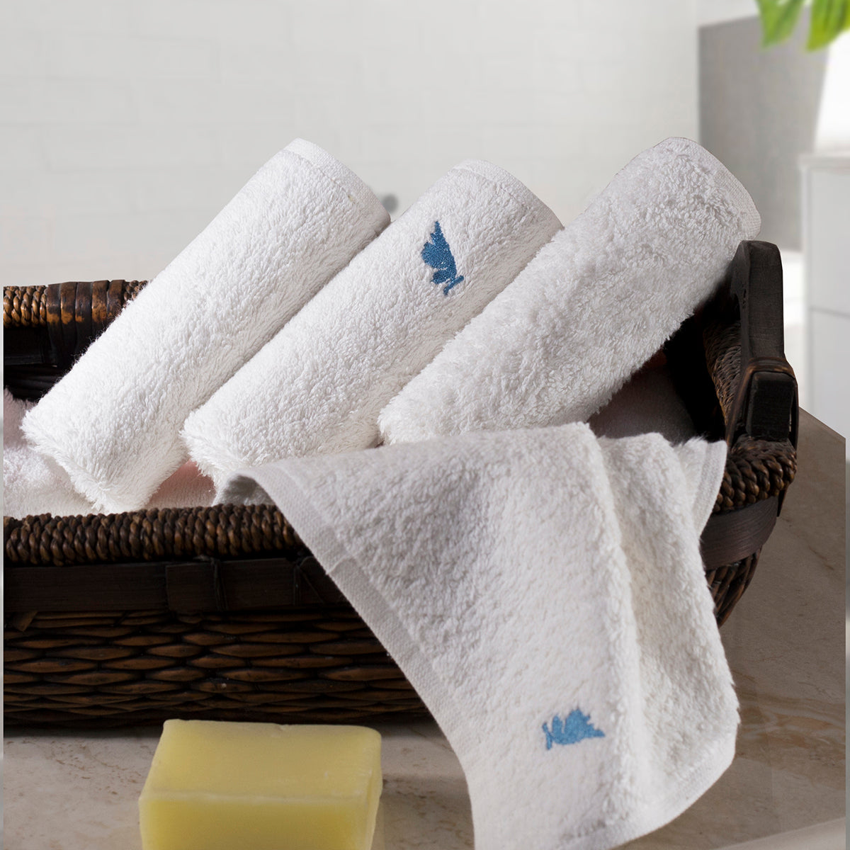 Exotic Heritage Classic Arch Anti-Bacterial, Anti-Fungal and Odour Resistant Towel Set 30X30 Blue