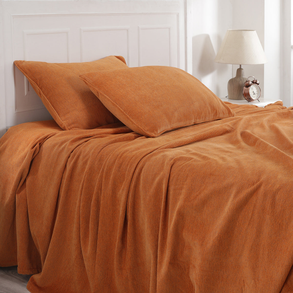 Charlotte Woven Apricot Bed Cover/Blanket