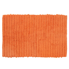 Corded Stripe Anti Skid Solid Burnt Bath Mat