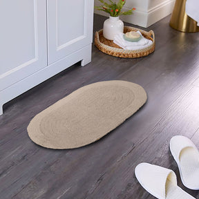 Grassy Ground Soft Reversible Solid Luxurious Grey Bath Mat