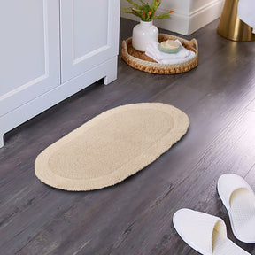 Grassy Ground Soft Reversible Solid Luxurious Linen Bath Mat