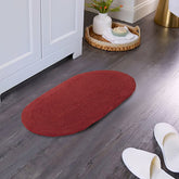 Grassy Ground Soft Reversible Solid Luxurious Bordeaux Bath Mat