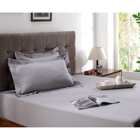 Clemonte Self Jacquard 100% Cotton Wild Dove Bed Sheet