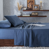 Emmie Made With Egyptian Cotton Ultra Soft Dark Blue Bed Sheet