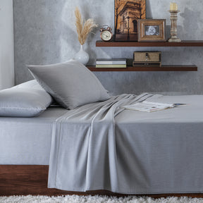 Emmie Made With Egyptian Cotton Ultra Soft Grey Marble Bed Sheet
