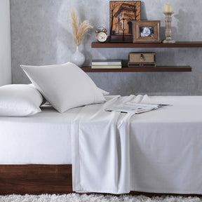 Emmie Made With Egyptian Cotton Ultra Soft White Bed Sheet