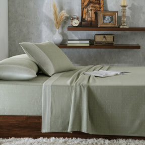 Muted Dot Reversible Made With Egyptian Cotton Ultra Soft Green Bed Sheet