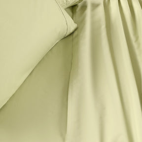 Slumber Plain Easy Care Percale 100% Cotton Silk Green Crisp Bed Sheet