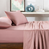 Viola Plain 100% Cotton Sateen Cameo Brown Bed Sheet