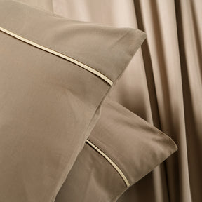 Viola Plain 100% Cotton Sateen Simply Taupe Bed Sheet