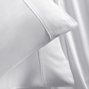 Viola Plain 100% Cotton Sateen White Bed Sheet