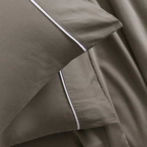 Viola Plain 100% Cotton Sateen Grey Marble Bed Sheet