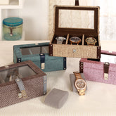 Lauren Brown Watch Box For 3 Watches