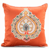 Audrey Orange Medium 50x50 Cm Embroidery Hand Cushion Cover