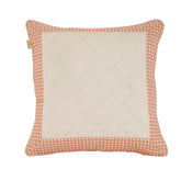 Gingham Peach Medium 45X45 Cm Printed Cushion Cover