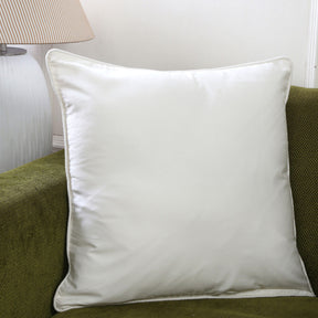 Lux Satin Beige Medium 40x40 Cm Solid Cushion Cover