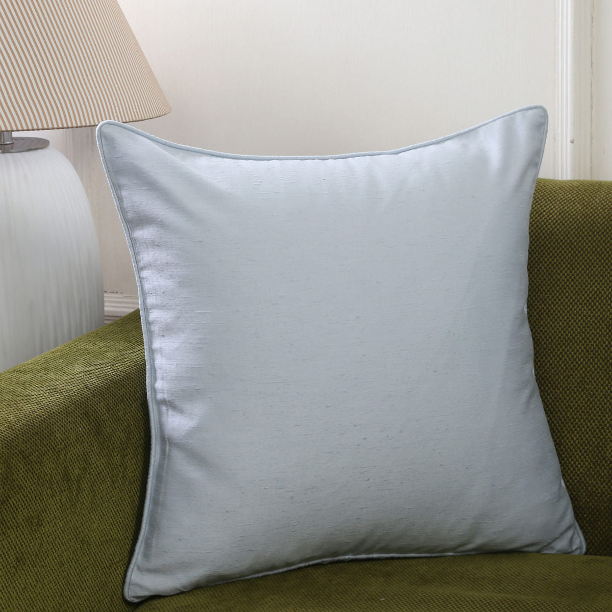 Metallic Silk Solid Cushion Cover