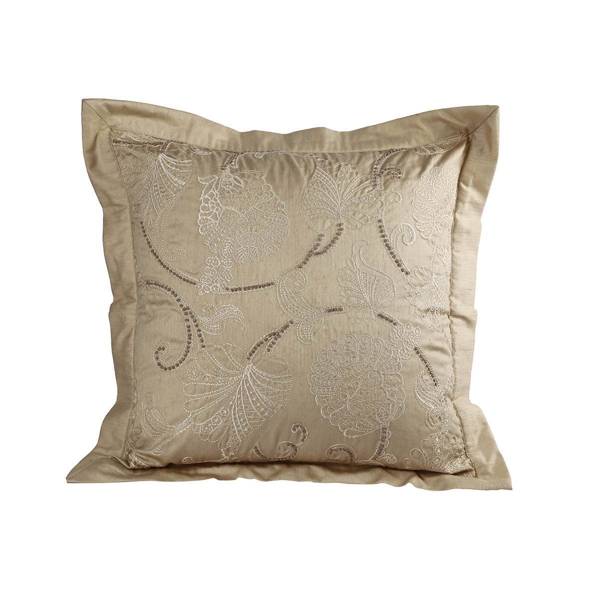 Opulent Embroidered Cushion Cover