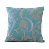 Palmette Scroll Embroidered Cushion Cover