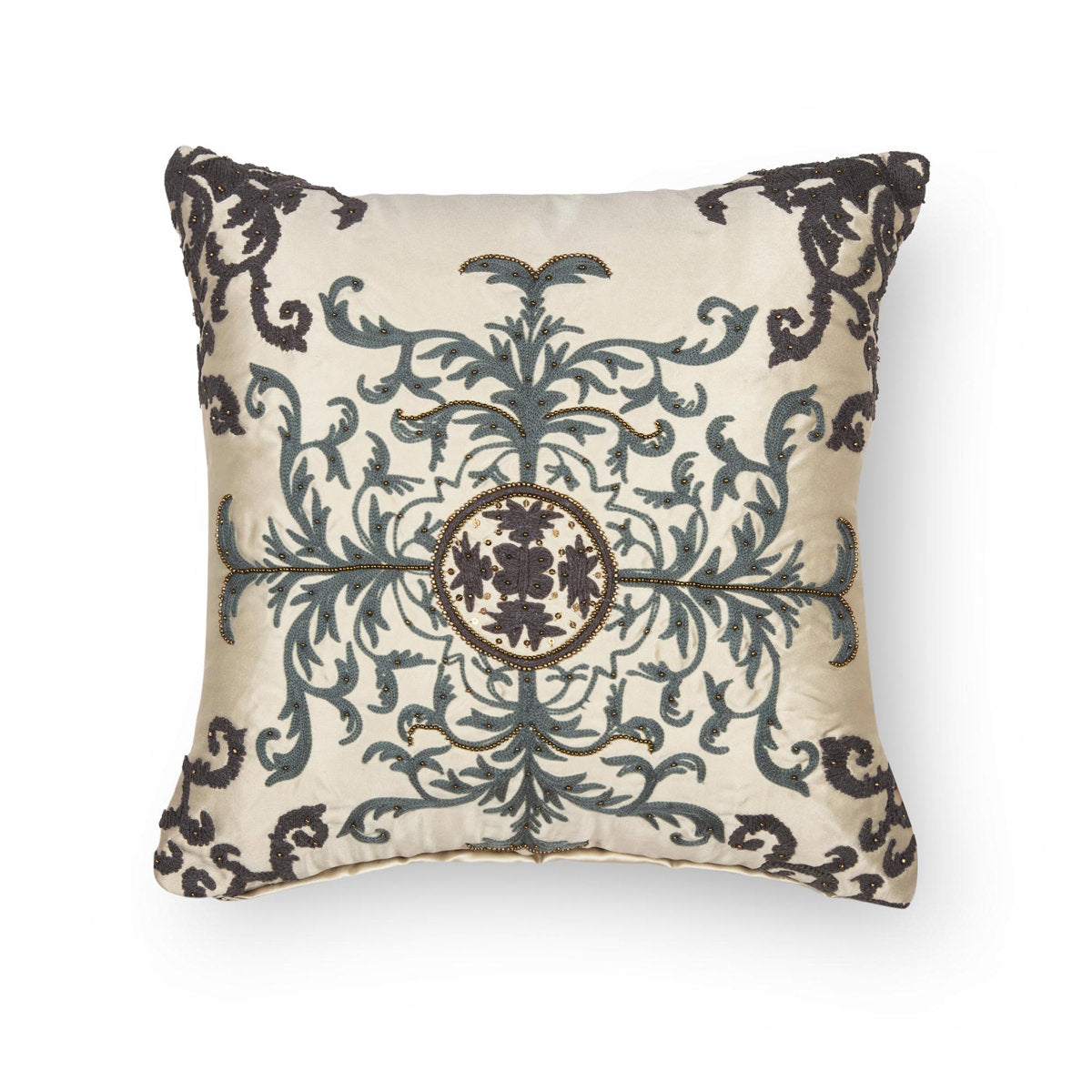 Royal Neutral Medium 40x40 Cm Embroidery Hand Cushion Cover