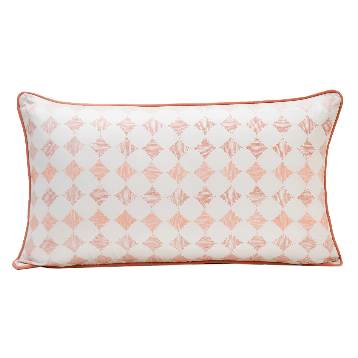 Streamline Diamond Printed & Embroidered Cushion Cover