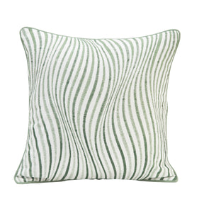 Stripped Illision Printed & Embroidered Cushion Cover