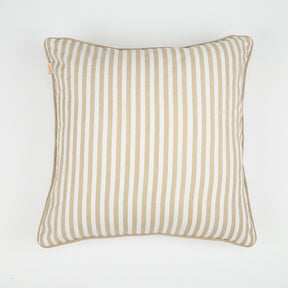 Reversible Solid Voile Beige Medium 45X45 Cm Quilted Machine Cushion Cover