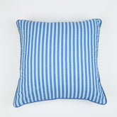 Reversible Solid Voile Blue Medium 45X45 Cm Quilted Machine Cushion Cover
