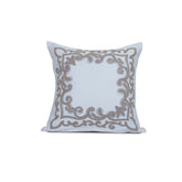 Tendril Embroidery Neutral Medium 50x50 Cm Embroidery Machine Cushion Cover