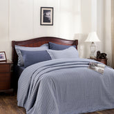 Bliss Reversible Made With Egyptian Cotton Ultra Soft Blue Duvet Cover with Pillow Case