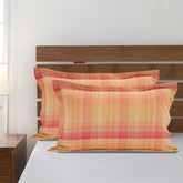Matte Weave Plaid Woven 2PC Pillow Sham Set