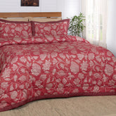 Flamboyance Clarissa 200 Gsm Summer AC Quilt/Quilted Bed Cover/Comforter Red