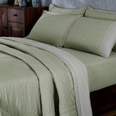 Muted Dot 100% Natural Cotton Filling Summer AC Quilt/Quilted Bed Cover/Comforter Green