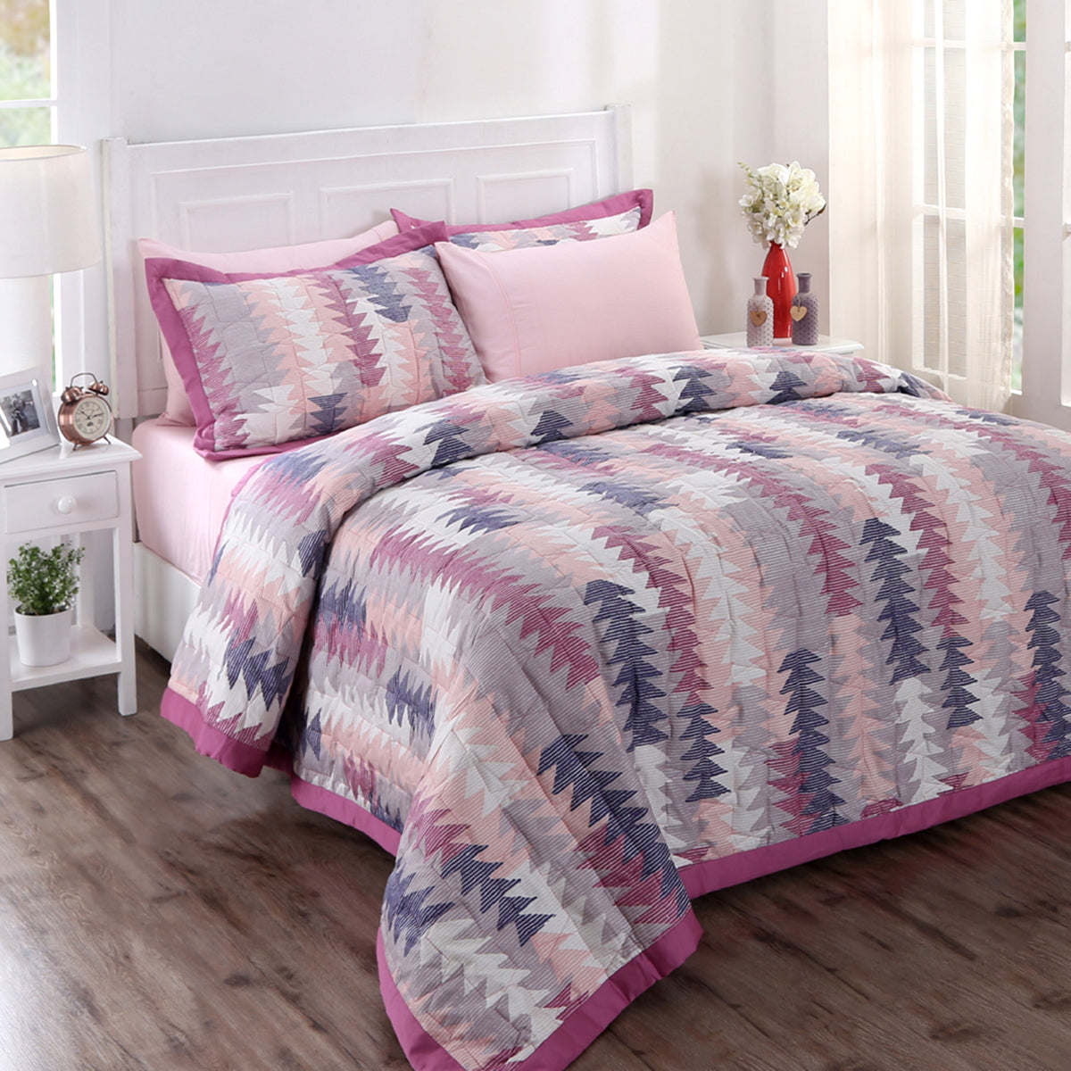Co-Exist Pinon Summer AC Quilt/Quilted Bed Cover/Comforter Purple