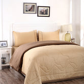 Vincent Reversible Summer AC Quilt/Quilted Bed Cover/Comforter Marzipan/Simply Taupe