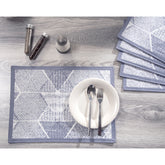 Urbaneer Anais Printed Blue 6PC Placemat Set