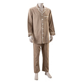 Viola 100% Cotton Solid Beige Men Large-X Large Loungewear Pyjama Set