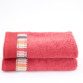 Eclectic Treasures Dudel Dopp Antimicrobial Antifungal Super Absorbent & Soft Red Towel Set