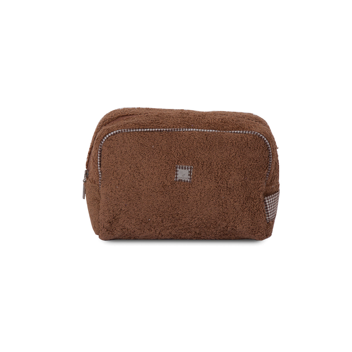 Florence Terry With Spill Proof Lining Brown Toiletry Kit