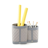 Genial 2PC Grey Dry Waste Basket Set