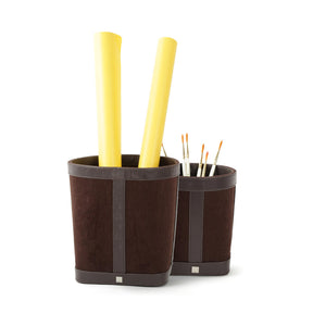 Genial Soft 2PC Brown Dry Waste Basket Set