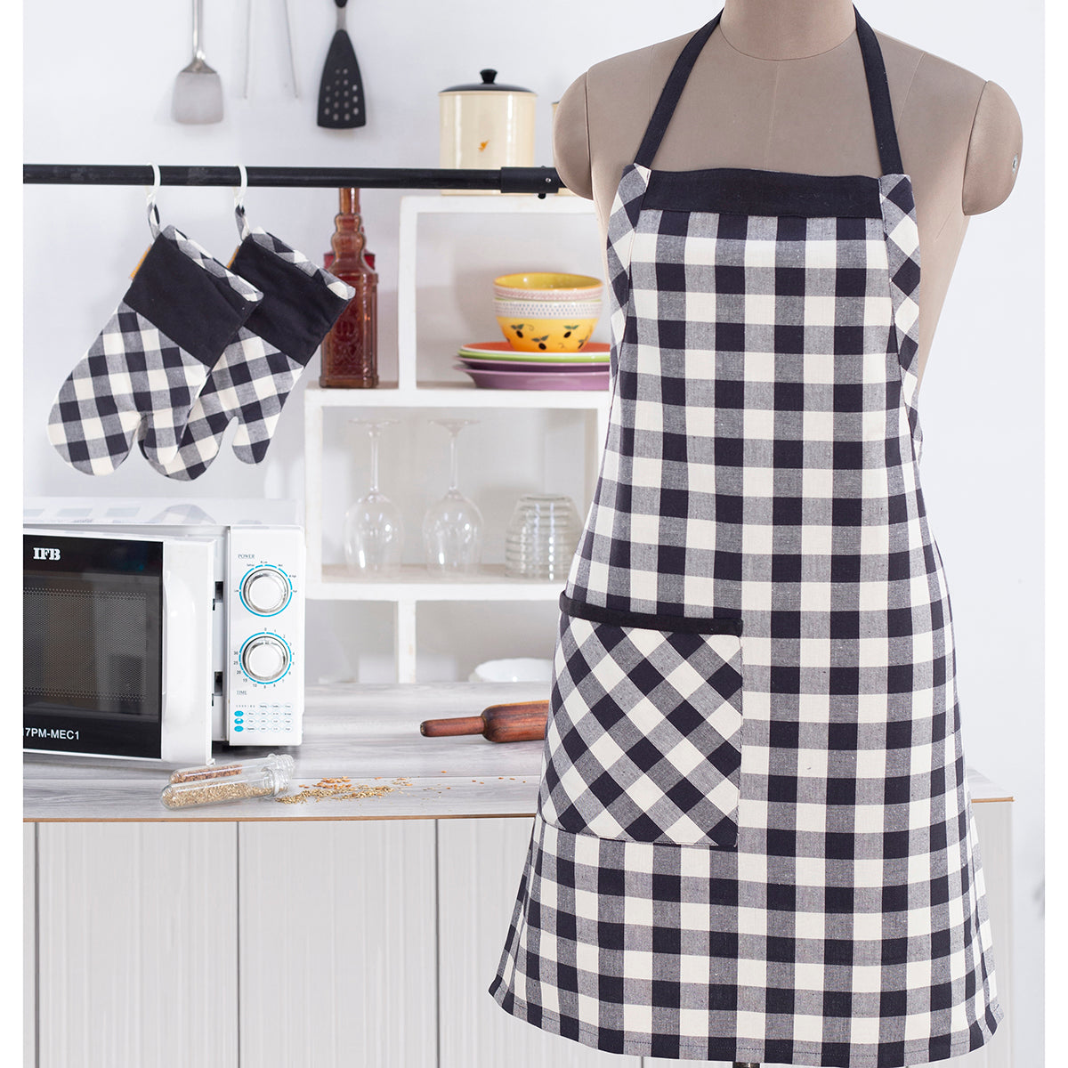 Bigsquared Black 1 Pc Apron