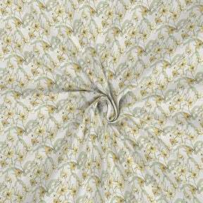 Backyard Patio Valencia Printed 100%Cotton Yellow Bed Sheet with Pillow Covers